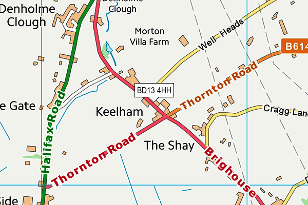 Keelham Primary School map (BD13 4HH) - OS VectorMap District (Ordnance Survey)