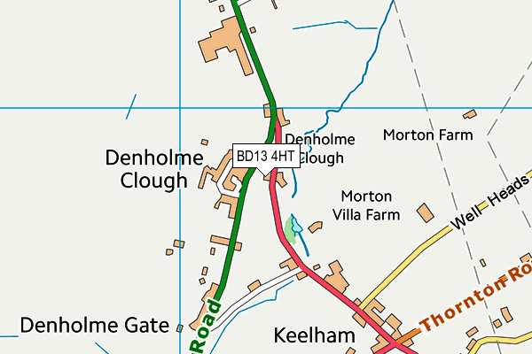 BD13 4HT map - OS VectorMap District (Ordnance Survey)