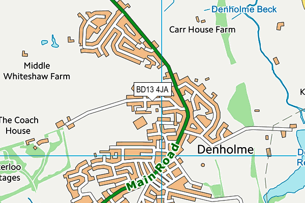 BD13 4JA map - OS VectorMap District (Ordnance Survey)