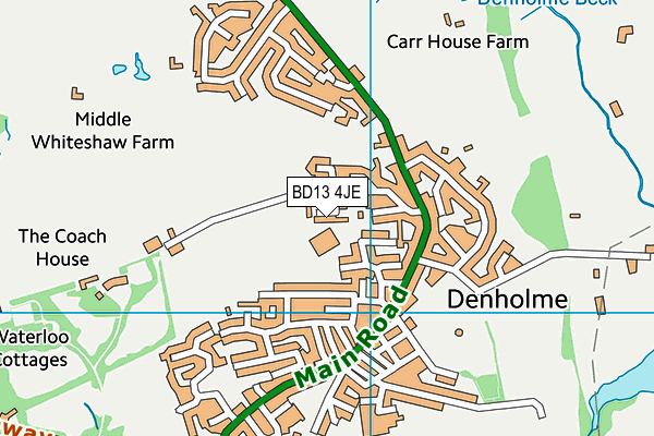 BD13 4JE map - OS VectorMap District (Ordnance Survey)