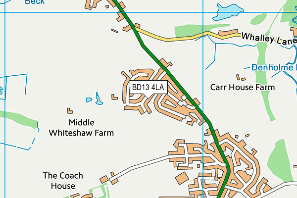 BD13 4LA map - OS VectorMap District (Ordnance Survey)