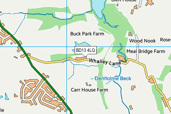 BD13 4LQ map - OS VectorMap District (Ordnance Survey)