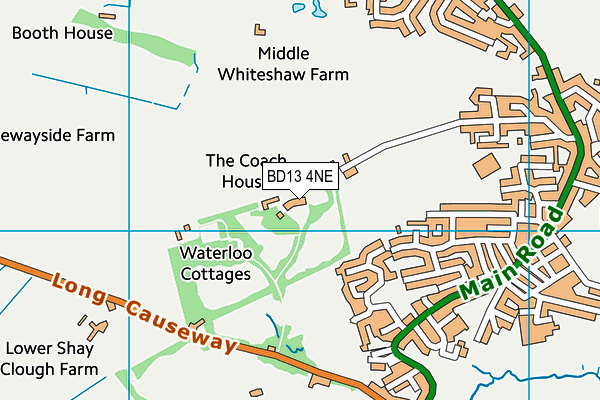 BD13 4NE map - OS VectorMap District (Ordnance Survey)