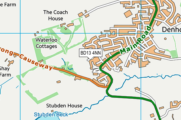 BD13 4NN map - OS VectorMap District (Ordnance Survey)