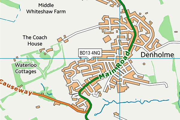 BD13 4NQ map - OS VectorMap District (Ordnance Survey)