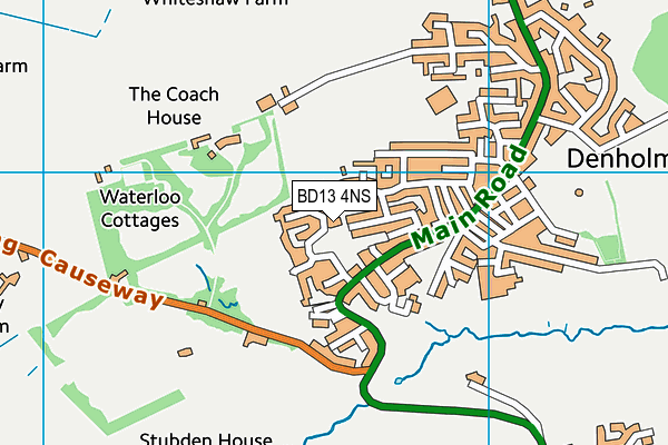 BD13 4NS map - OS VectorMap District (Ordnance Survey)