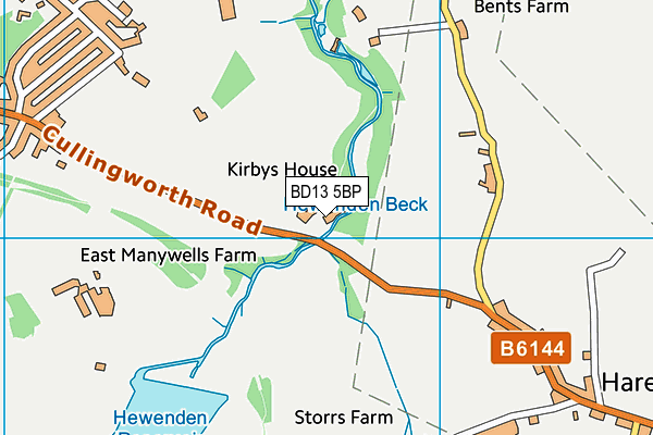 BD13 5BP map - OS VectorMap District (Ordnance Survey)