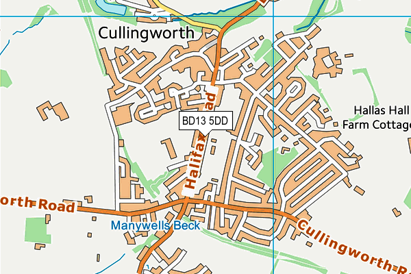 BD13 5DD map - OS VectorMap District (Ordnance Survey)