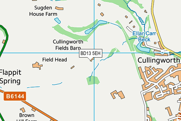 BD13 5EH map - OS VectorMap District (Ordnance Survey)