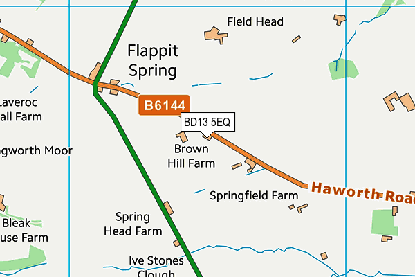 BD13 5EQ map - OS VectorMap District (Ordnance Survey)