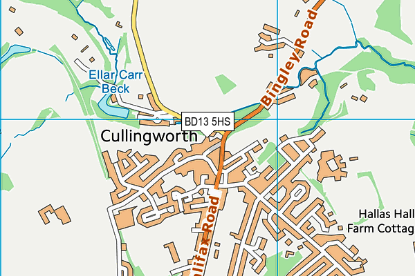 BD13 5HS map - OS VectorMap District (Ordnance Survey)