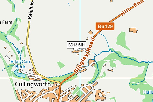 BD13 5JH map - OS VectorMap District (Ordnance Survey)