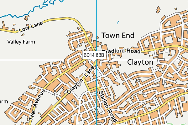 BD14 6BB map - OS VectorMap District (Ordnance Survey)