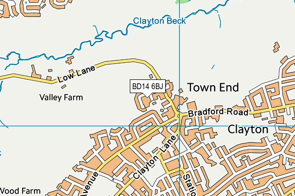 BD14 6BJ map - OS VectorMap District (Ordnance Survey)