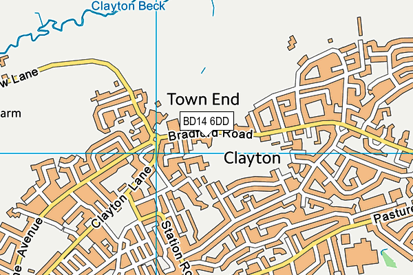 Clayton St John CofE Primary School map (BD14 6DD) - OS VectorMap District (Ordnance Survey)