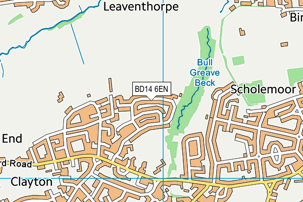 BD14 6EN map - OS VectorMap District (Ordnance Survey)