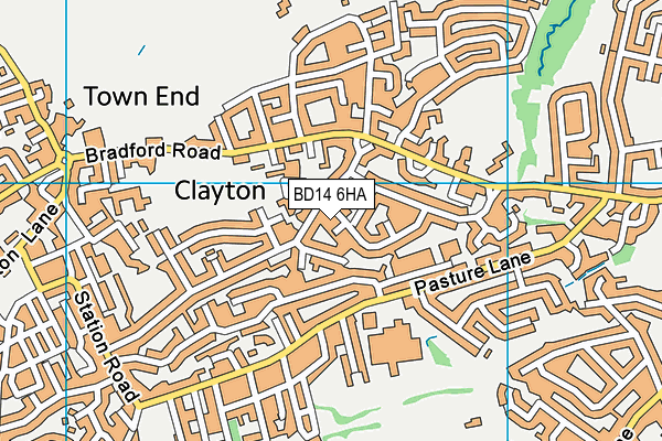 BD14 6HA map - OS VectorMap District (Ordnance Survey)