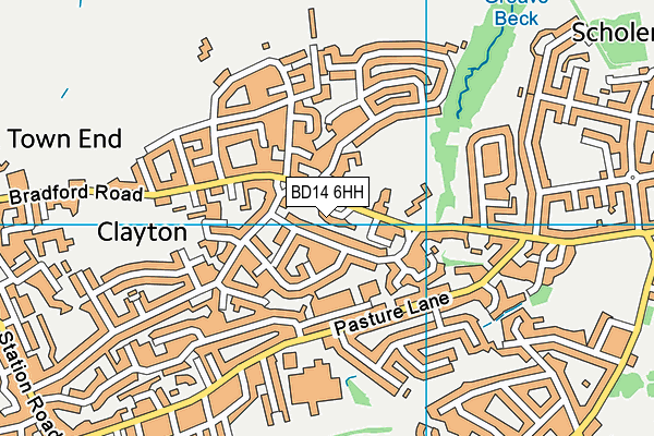 BD14 6HH map - OS VectorMap District (Ordnance Survey)