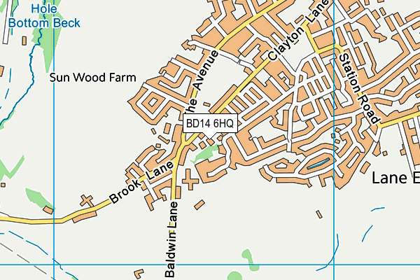 BD14 6HQ map - OS VectorMap District (Ordnance Survey)