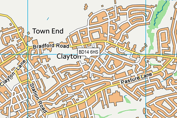 BD14 6HS map - OS VectorMap District (Ordnance Survey)