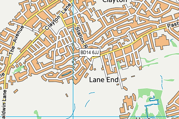 BD14 6JJ map - OS VectorMap District (Ordnance Survey)
