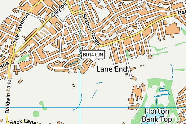 BD14 6JN map - OS VectorMap District (Ordnance Survey)
