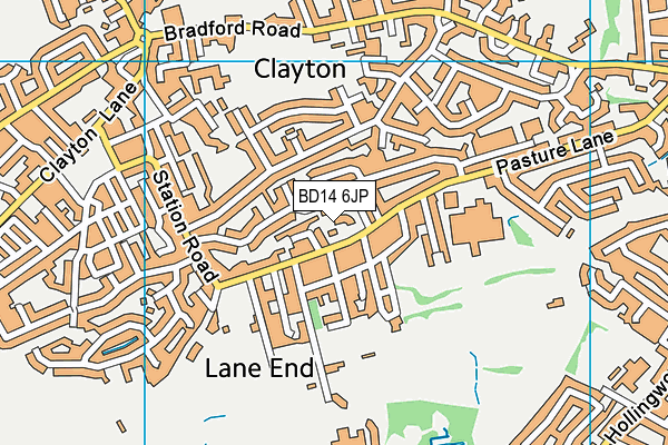 BD14 6JP map - OS VectorMap District (Ordnance Survey)