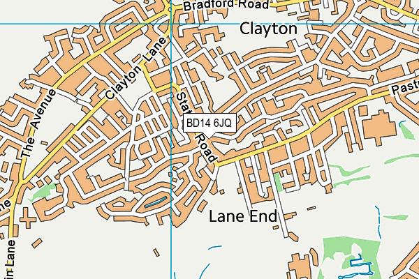 BD14 6JQ map - OS VectorMap District (Ordnance Survey)