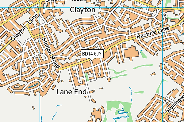 BD14 6JY map - OS VectorMap District (Ordnance Survey)