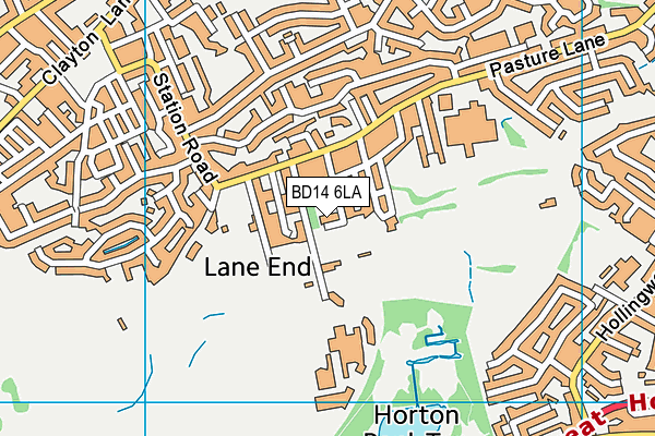 BD14 6LA map - OS VectorMap District (Ordnance Survey)