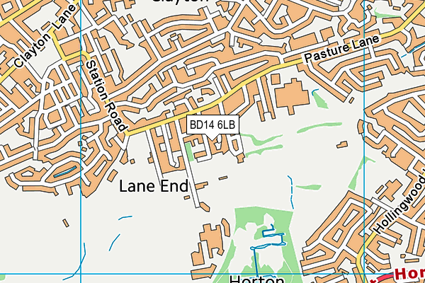 BD14 6LB map - OS VectorMap District (Ordnance Survey)