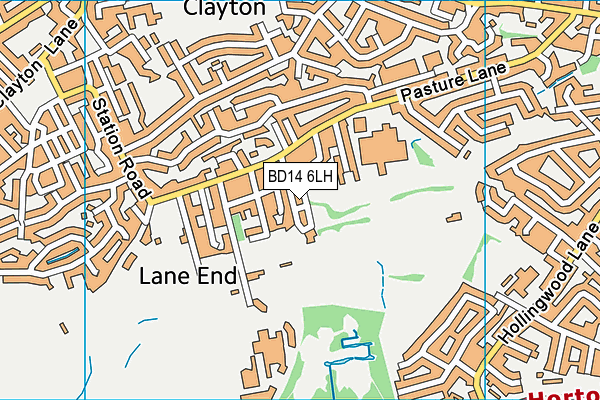 BD14 6LH map - OS VectorMap District (Ordnance Survey)