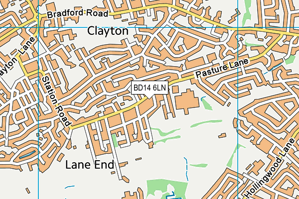 BD14 6LN map - OS VectorMap District (Ordnance Survey)