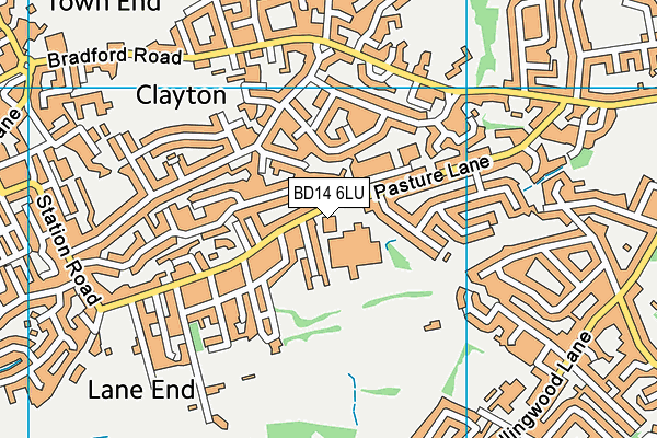 BD14 6LU map - OS VectorMap District (Ordnance Survey)