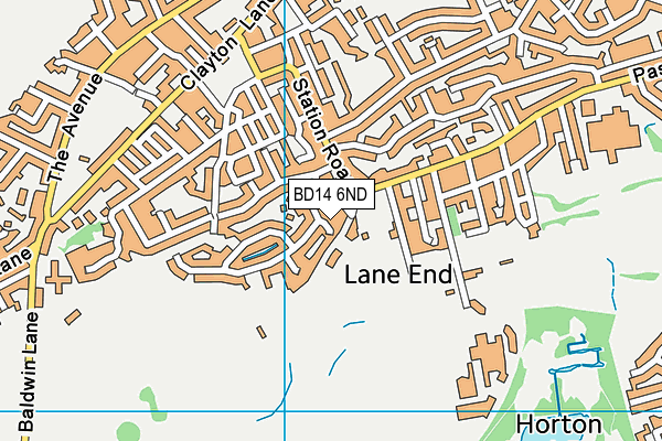 BD14 6ND map - OS VectorMap District (Ordnance Survey)