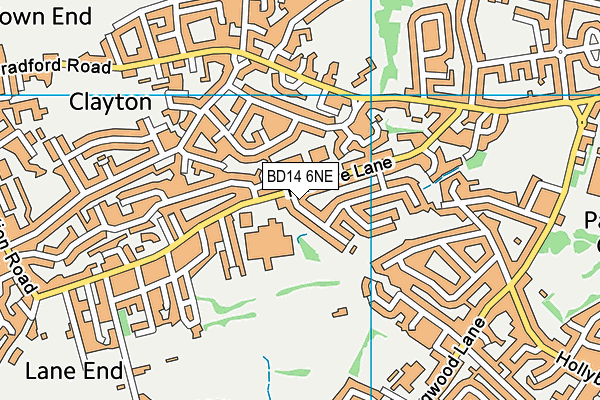 BD14 6NE map - OS VectorMap District (Ordnance Survey)