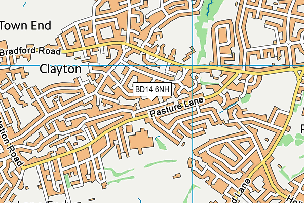 BD14 6NH map - OS VectorMap District (Ordnance Survey)