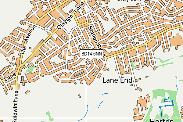 BD14 6NN map - OS VectorMap District (Ordnance Survey)