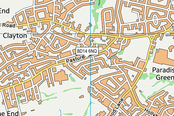 BD14 6NQ map - OS VectorMap District (Ordnance Survey)