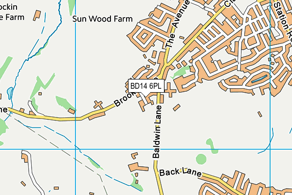 BD14 6PL map - OS VectorMap District (Ordnance Survey)