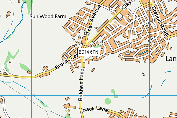 BD14 6PN map - OS VectorMap District (Ordnance Survey)