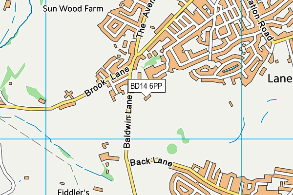 BD14 6PP map - OS VectorMap District (Ordnance Survey)