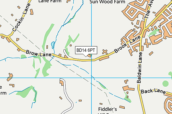 BD14 6PT map - OS VectorMap District (Ordnance Survey)