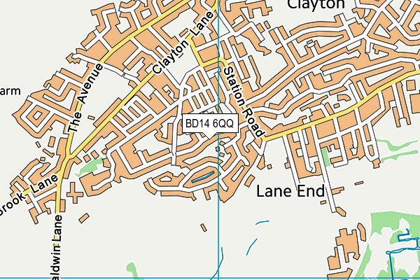 BD14 6QQ map - OS VectorMap District (Ordnance Survey)