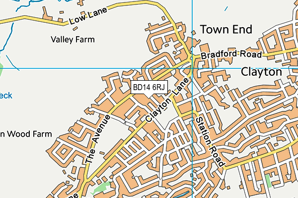 BD14 6RJ map - OS VectorMap District (Ordnance Survey)