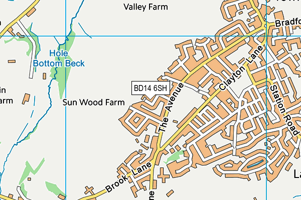 BD14 6SH map - OS VectorMap District (Ordnance Survey)