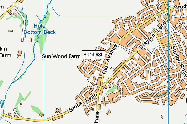BD14 6SL map - OS VectorMap District (Ordnance Survey)