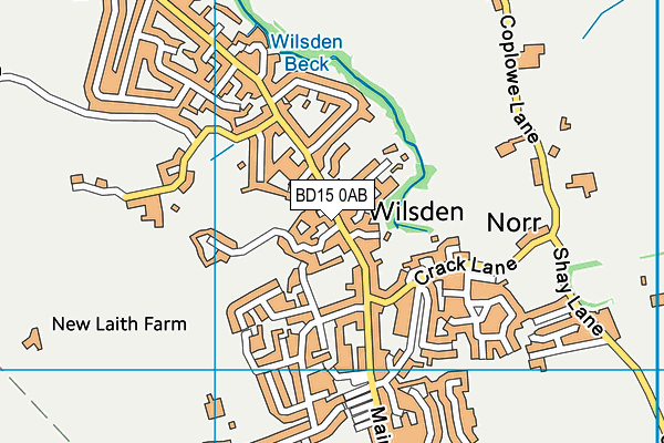 BD15 0AB map - OS VectorMap District (Ordnance Survey)