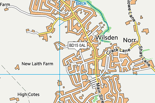 BD15 0AL map - OS VectorMap District (Ordnance Survey)