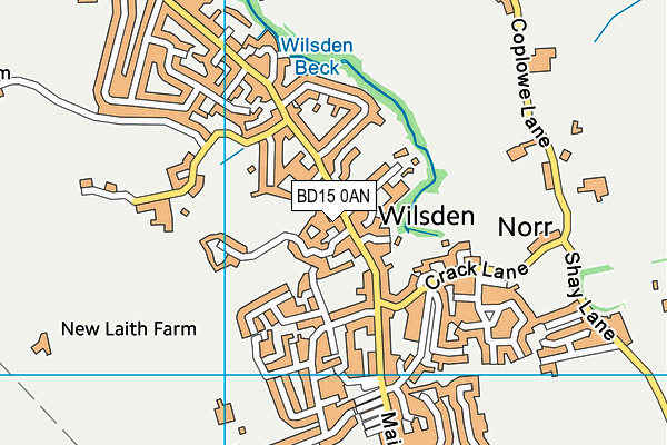 BD15 0AN map - OS VectorMap District (Ordnance Survey)